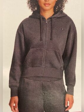 Champion Woman’s XL Black Full Zip Fleece Hoodie NWT